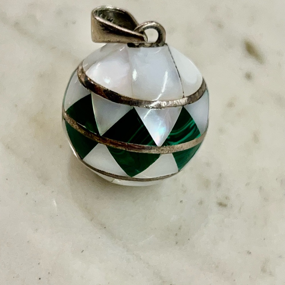 Vintage silver and Mother-of-Pearl Harmony Ball Necklace